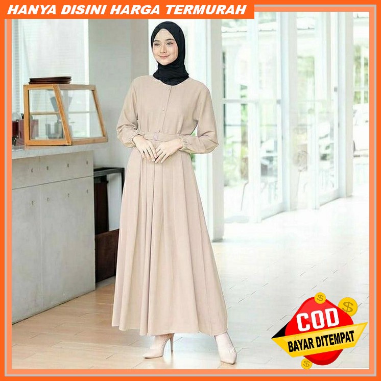 Zana Set Dress 2In1 Bahan Shakila Premium Gamis Wanita Dewasa Terbaru 2022 Elegan Gamis Remaja Kekin