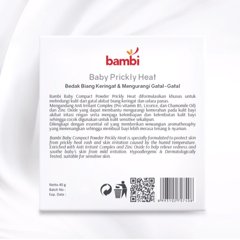 BAMBI BABY POWDER COMPACT PRICKLY HEAT  (PROMO POTONGAN HARGA)