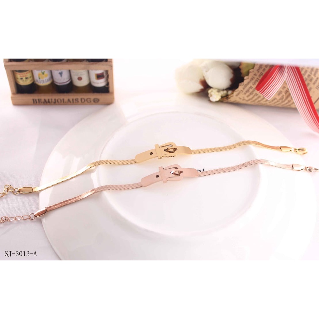 Set titanium gelang dan kalung perhiasan fashion3013,8167