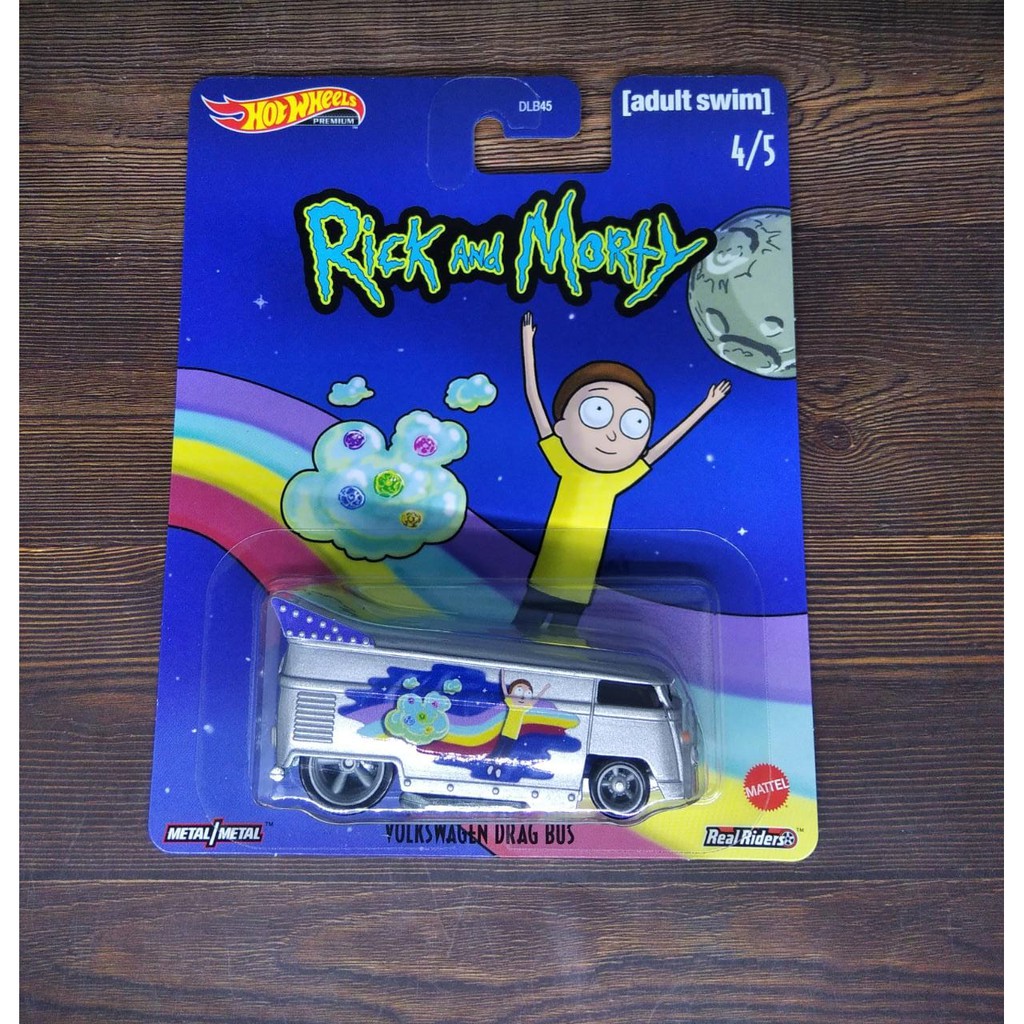 BEST SELLER | Diecast Hot Wheels Rick and Morty Volkswagen Drag Bus Adult Swim 4/5 HW VW Hotwheels Mobil Mainan Anak Kartun Character Karakter Kartun Premium Movie Retro Card