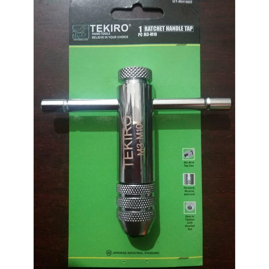 Gagang tap tekiro M3-M10 ratchet - tap baut - pegangan mata tap tekiro - handle tap rachet