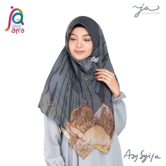 Hijab voal premium - printing - kerudung segi empat - jilbab Afra signature - daily hijab - scraf