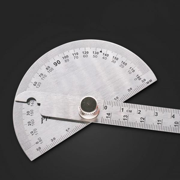 Penggaris Jangka Roundhead Measuring Ruler Aluminium 14.5cm 180 Degree - PR180--Protractor