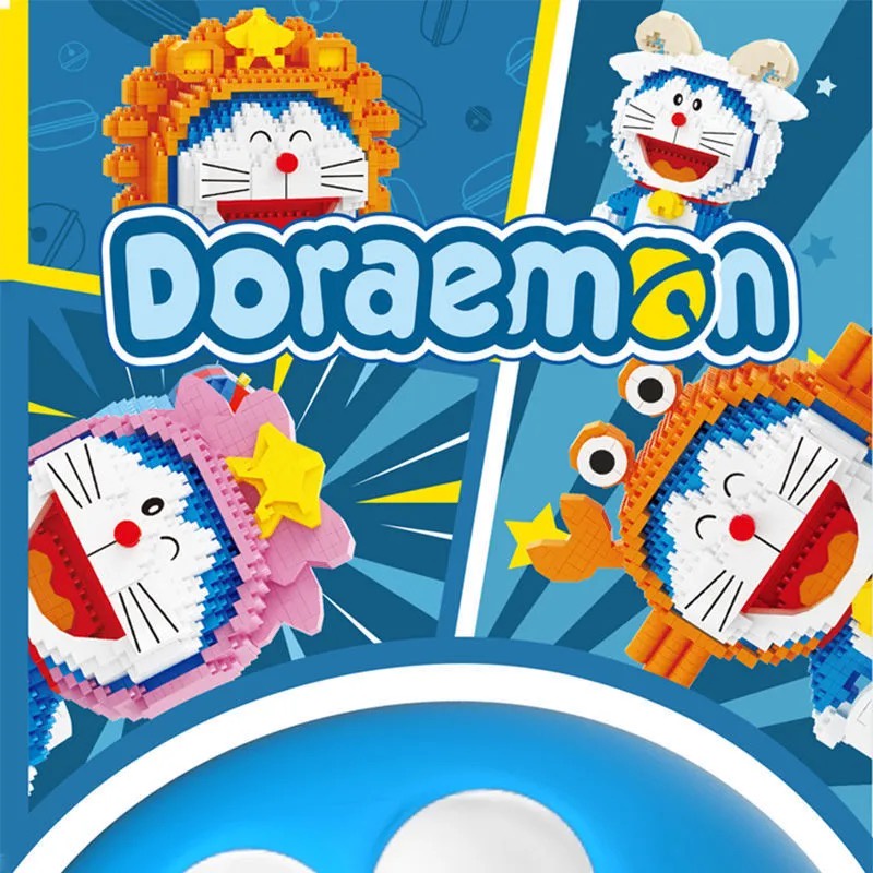 Set Rakitan Mainan Blok Bangunan Boneka Doraemon Zodiak