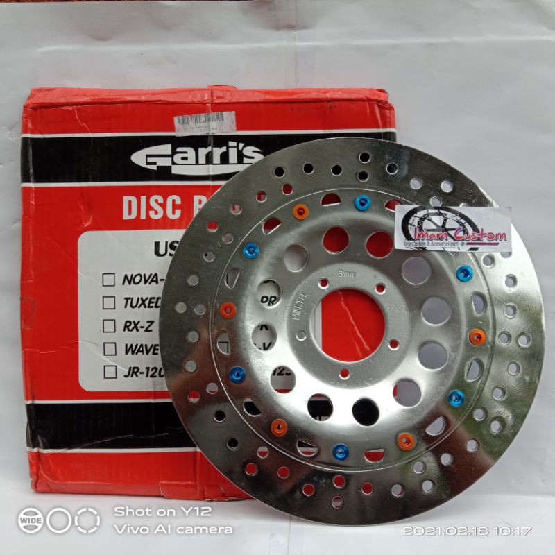 piringan cakram Garris Supra GL MP Tiger lama baut 5 cekung