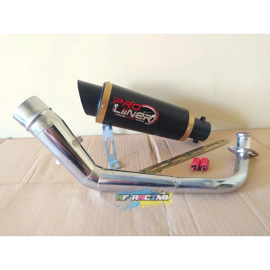 Knalpot Racing Pro Liner black Mio Mio Soul Mio J Mio GT Fino X Ride M3