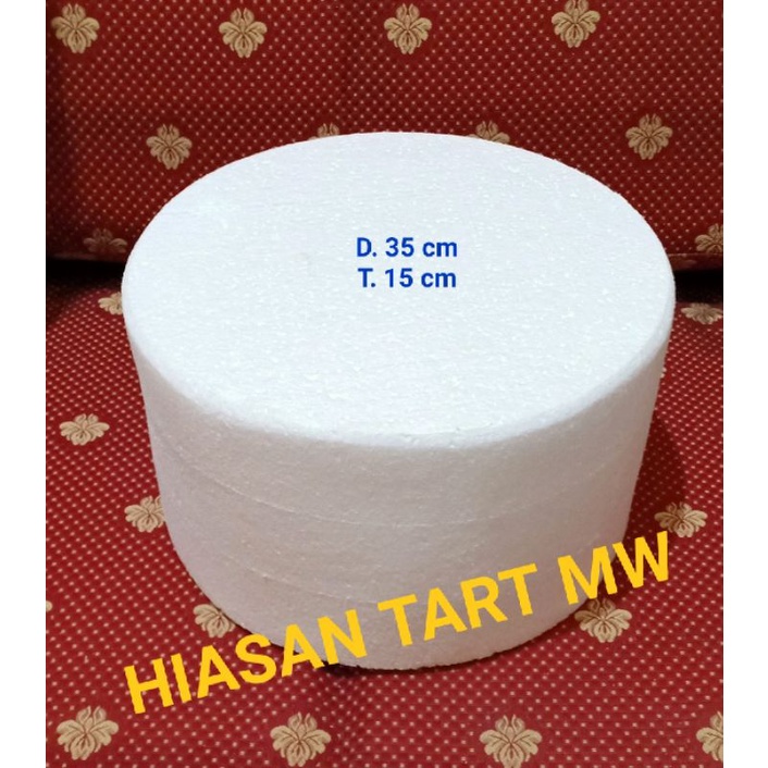D.35 T.15 cm Dummy Styrofoam 35 cm T. 15 cm / Dummy Sterofoam Gabus / Dummy Kue Tart Ultah / Gabus D