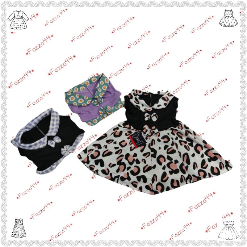 (fazza44) Dress Mathildaa /Size 1-2 tahun/ Casual dress anak baju anak perempuan baju pesta &amp; harian