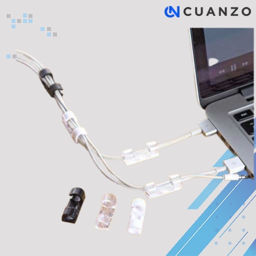 Klip Kabel Organizer Cable Clip 20 PCS / Klip Pejepit Perekat Pengikat Perapih Kabel Charger Carger Casan Colokan  Hp Laptop Komputer Organizer Dinding Tempel Dinding Listrik Karakter Per Pack / Cable Clip Klip Dinding Listrik Holder Tembok Murah Original