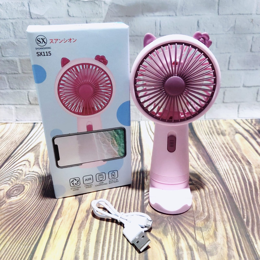 Promo!! KIPAS ANGIN GENGGAM Portable - Handy Mini Fan SX-115 Rechargeable