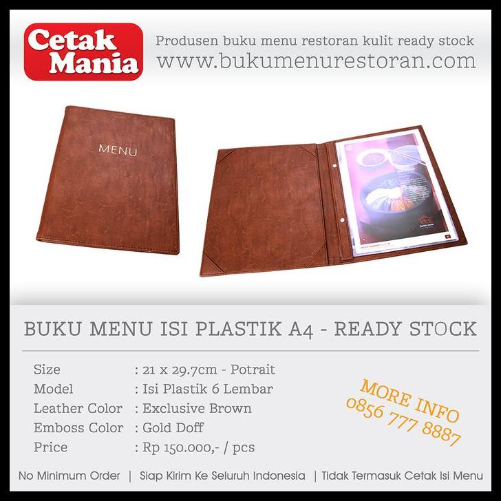 

SALE BUKU MENU RESTORAN ISI PLASTIK A4 - READY STOCK SALE