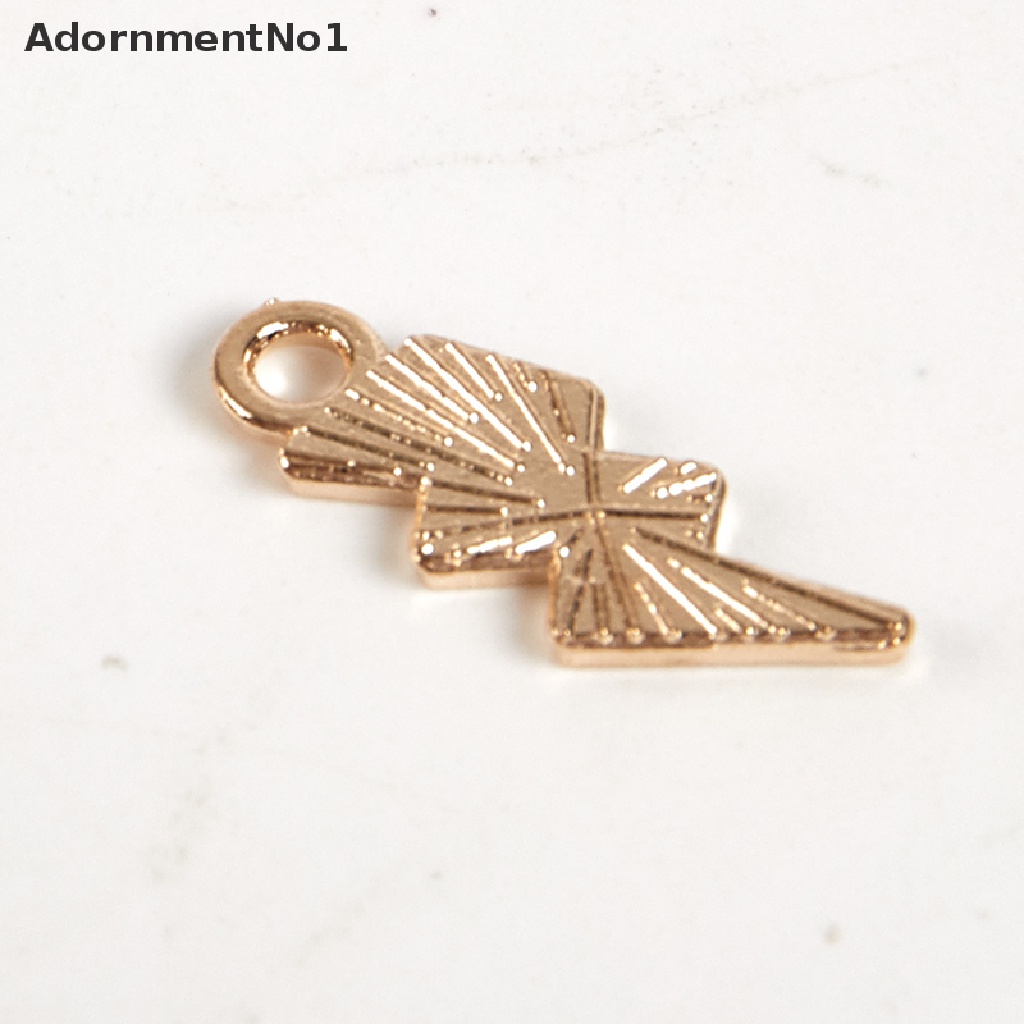 (AdornmentNo1) 10pcs Manik-Manik Enamel Bentuk Petir Untuk Aksesoris Perhiasan DIY