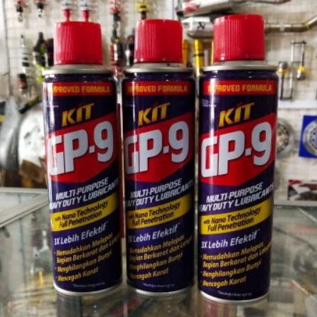 Kit GP-9 MULTI PURPOSE HEAVY LUBRICANT 225ml (melepaskan karat | anti karat | mencegah karat)