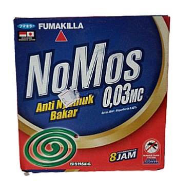 Obat Nyamuk Bakar Nomos Reguler (8 Jam Uk Standard / 10 Jam Uk Jumbo) - isi 5 pasang