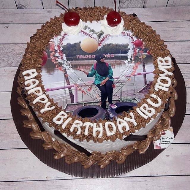 Jual Kue Ulang Tahun Foto Print Cake Tart Kue Ultah Blackforest 6105