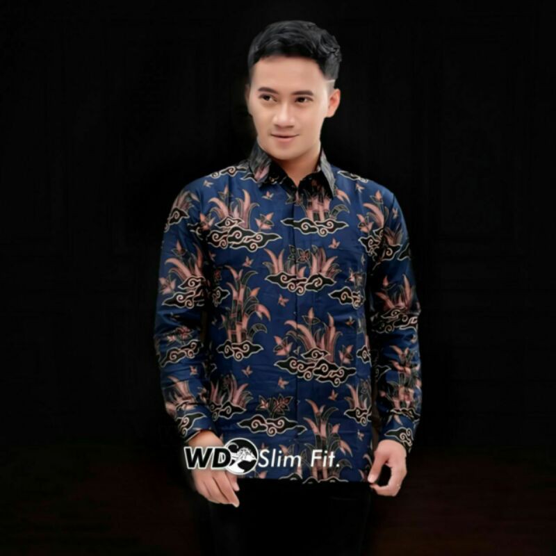 BATIK KEMEJA AKAR NAVY