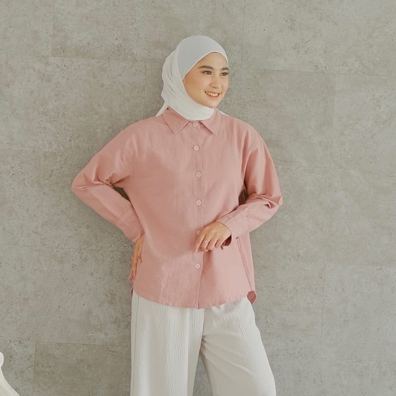 (MGA) KEMEJA REXY RAMI LINEN BLOUSE WANITA