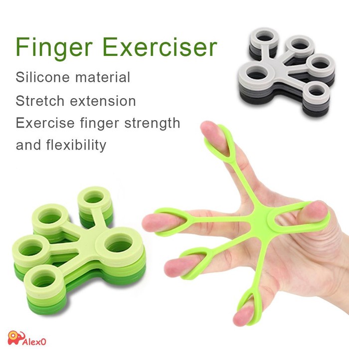 Finger Resistance Band Hand Grip Exercise Alat Senam Jari Tangan
