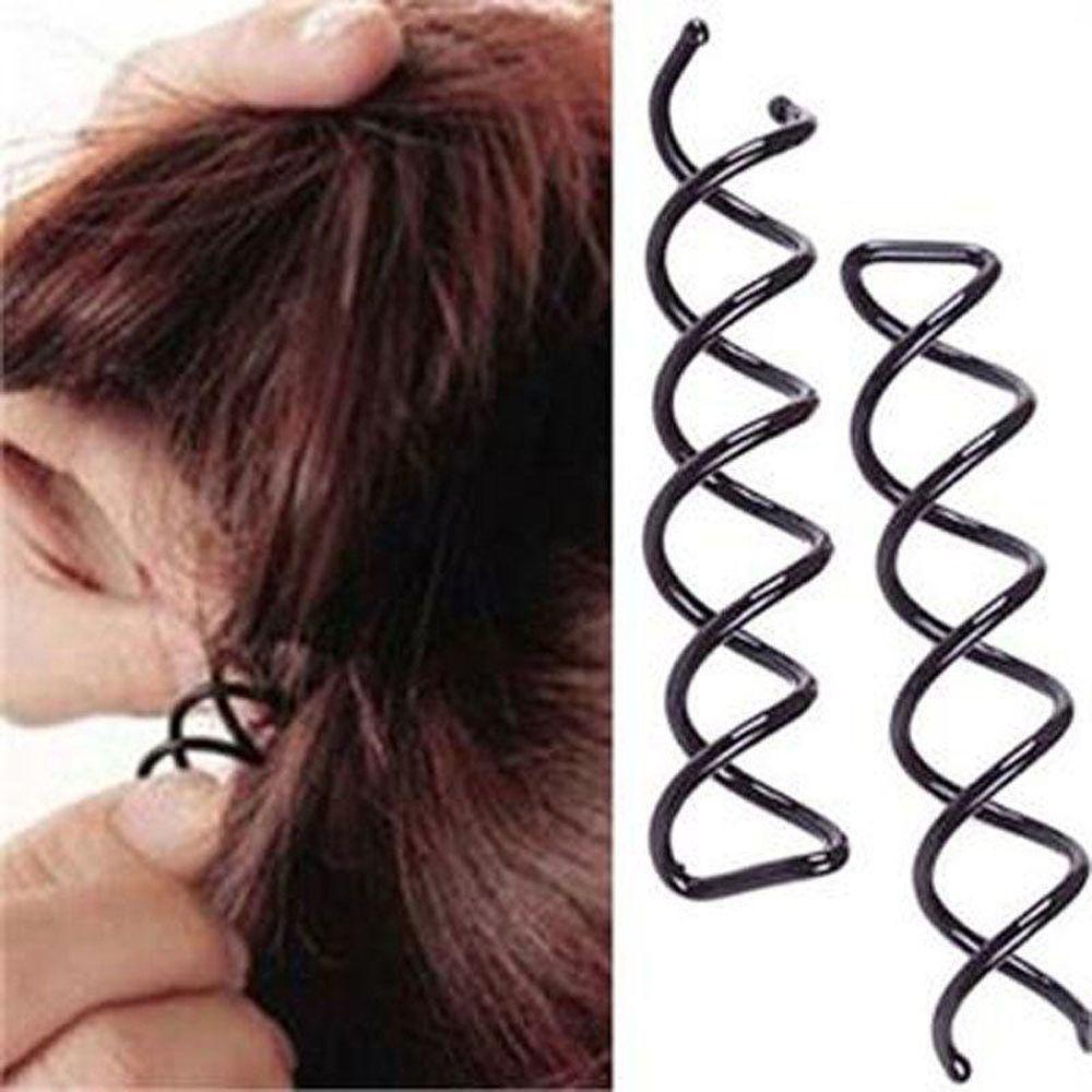 Nickolas1 Jepit Rambut Fashion Hairdresser Twist Barrette Spiral Jepit Rambut Braider Swirl Spiral Headwear Twists Coils Screw Pin