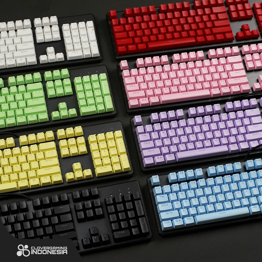 Keycaps CLV Color Standard - Mechanical Keyboard Fullsize ABS Backlit Full LED Gaming Warna