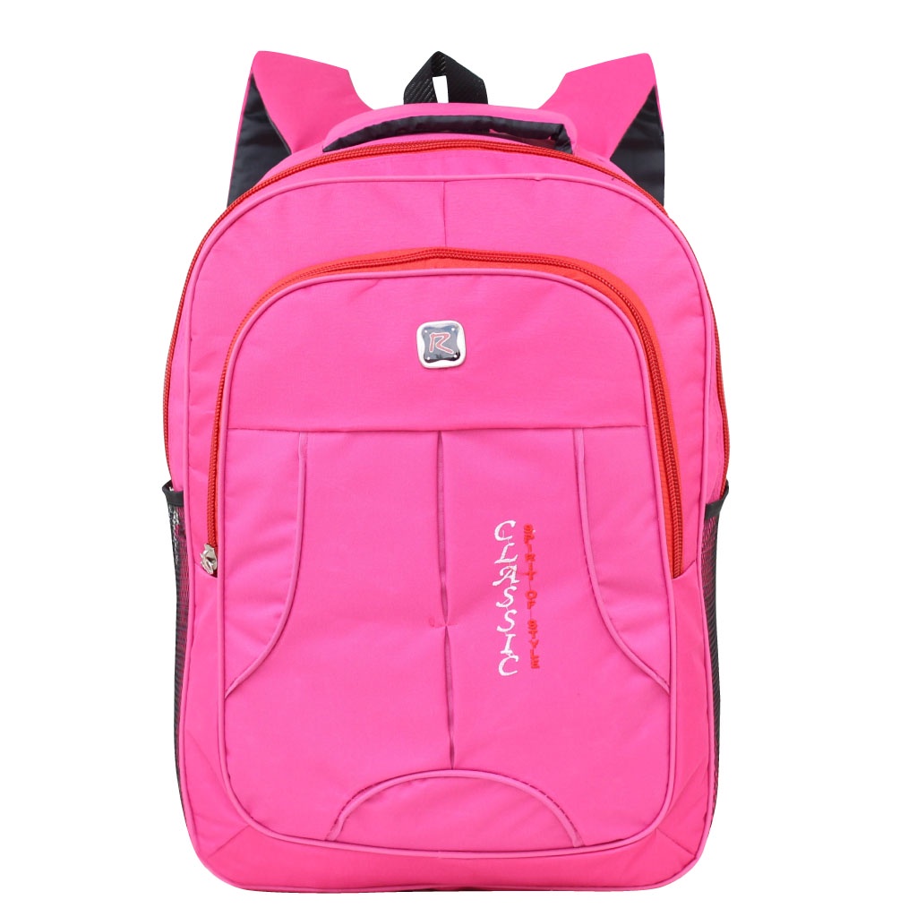 Tas Ransel Sekolah Tas Ransel Pria Tas Punggung Laptop Kuliah Polo Classic Pink Tas Pink Sekolah