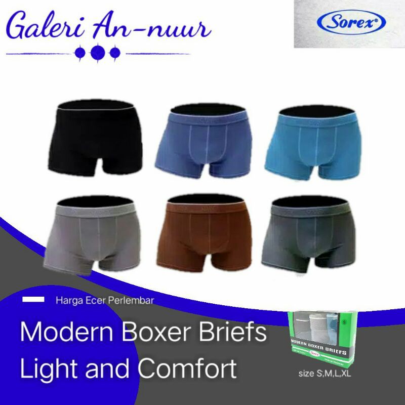 [BISA COD] Ecer Celana Dalam Pria / Boxer Pria Sorex Jumbo