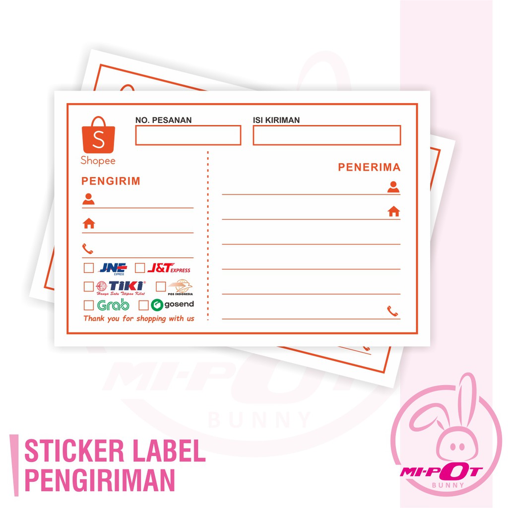 

STIKER LABEL Pengiriman Paket Online Shop - LP 01