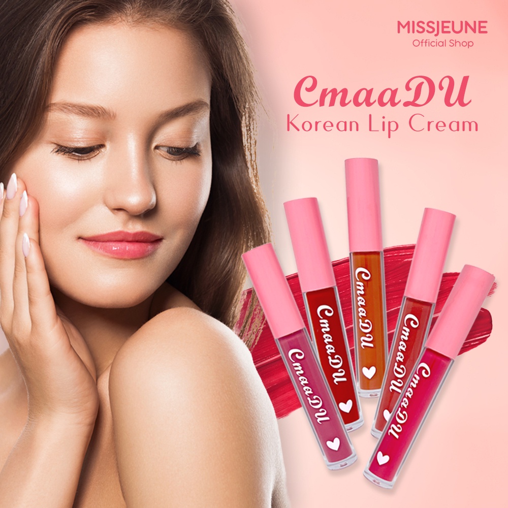 BPOM CMAADU KOREAN LIPCREAM Lip Cream Lembut Korea Anti Bibir Kering Waterproof Transferproof Long Lasting