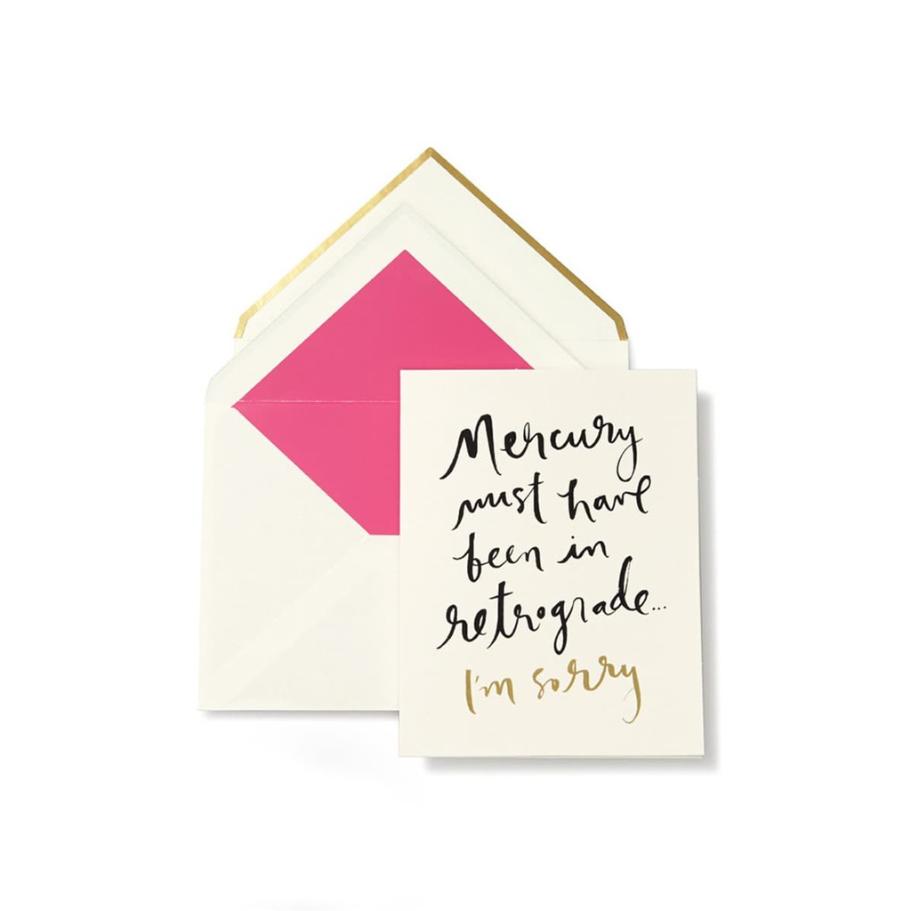

Kate Spade New York Kartu Ucapan & AMPLOP I'm Sorry GOLD FOIL ORIGINAL Greeting Card & Envelope