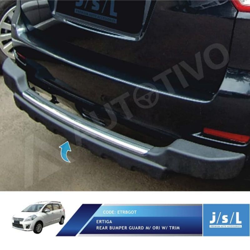 Pengaman Belakang Ertiga Rear Bumper Guard Model Ori with Trim