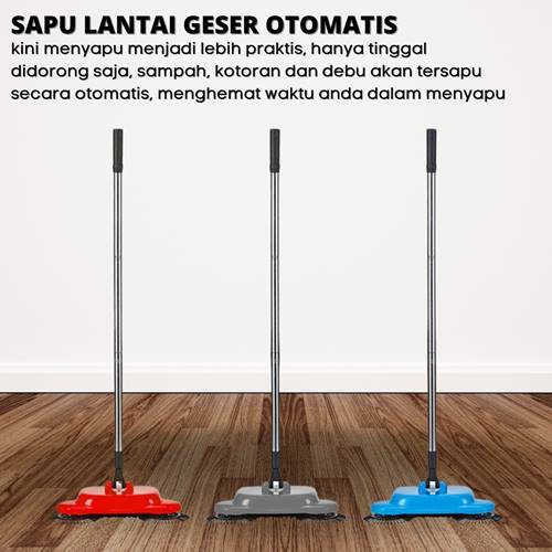Sapu Otomatis Tanpa Listrik  Orderpedia Sapu Lantai Otomatis Sapu Pembersih Debu Dapat Berputar 360