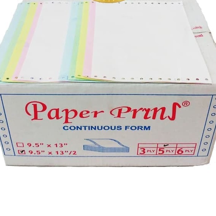 

CONTINUOUS FORM 9,5 X 13/2 5PLY PAPERPRYNS (PRS - BAGI 2)