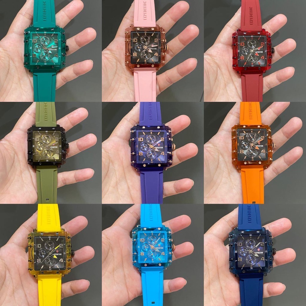 Jam Tangan Expedition 6808 E 6808 MF Rubber Strap