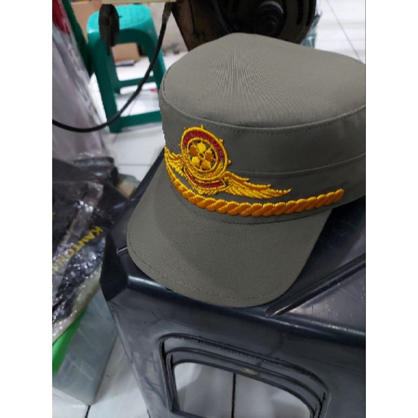 TOPI KOMANDO HITAM dn hijau WIng pol pp