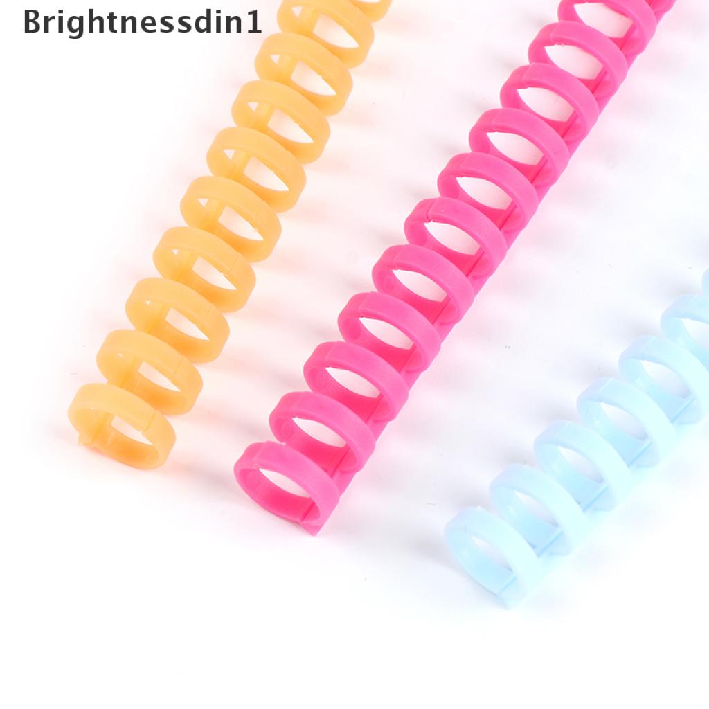 (Brightdin1) Ring Binder Spiral 30 Lubang Bahan Plastik Ukuran A4 / A5 / A6