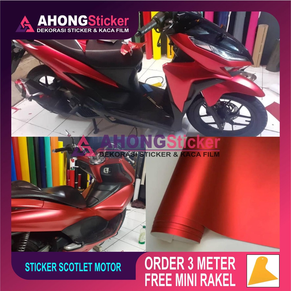 STIKER SCOTLITE SATIN/sticker scotlite doff skotlet chrome doff stiker skotlet motor satin chrome do