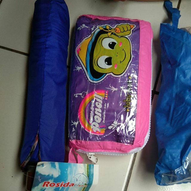 Payung Lipat 3 Jumbo Polos Besar Rosida