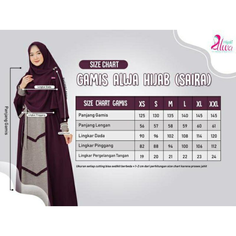 GAMIS NUSAIBAH SATU SET KHIMAR ALWA HIJAB