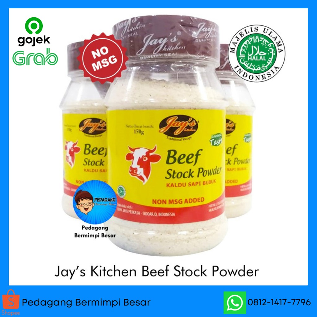 Jay's Kitchen Beef Stock Powder Non MSG | Kaldu Sapi Bubuk | Beef Stock