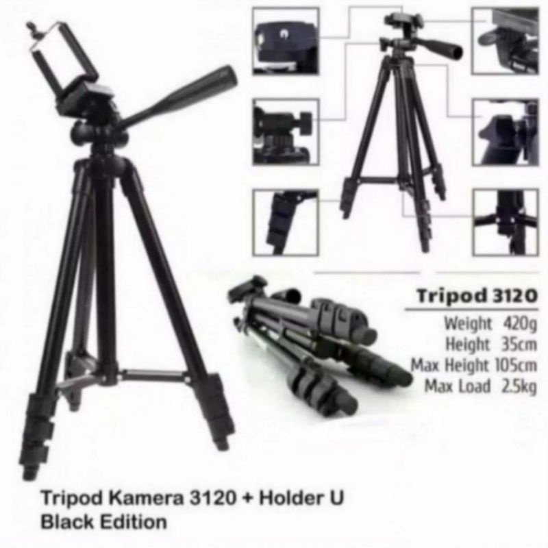 TRIPOD BLACK 3210 ALMUNIUM 1METER
