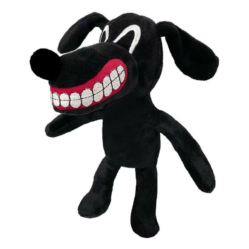 30cm Boneka Cartoon Siren Head Horror Black Dog Plush Stuffed Doll Kids Xmas Toy Gift Mainan