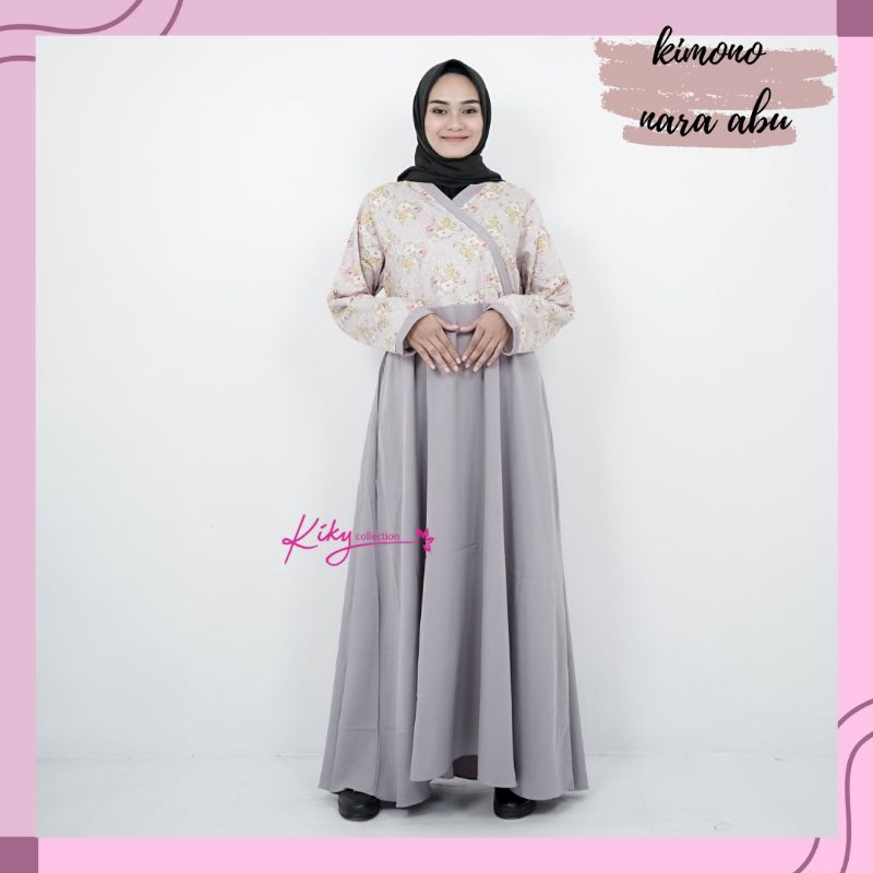 Gamis Katun Jepang Premium Ori Cantik Murah Model Kimono size XL ld 110cm