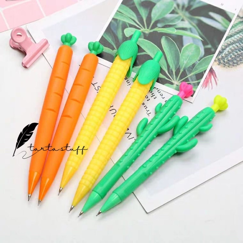 

PENSIL CETEK MEKANIK FULL BODY WORTEL JAGUNG KAKTUS UNIK LUCU BERKUALITAS MEKANIK PENSIL KECIL