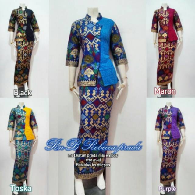 (Rok and blus cb 39. Setelan batik kantor