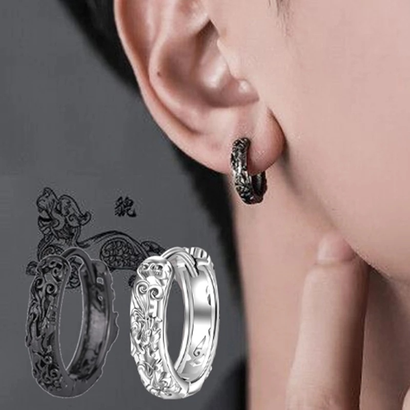 1 Pasang Anting Tusuk Bentuk Pixiu Untuk Unisex / Pria / Wanita