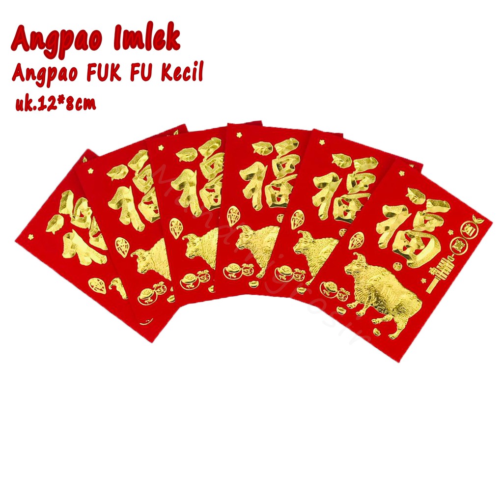 Angpao * Imlek * Fuk FU * 6pcs * (12*8cm)