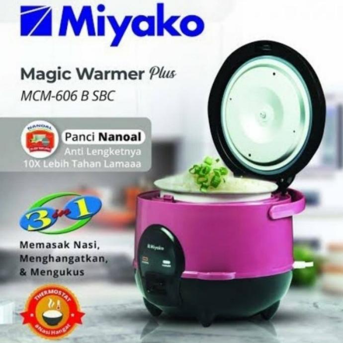 Jual Miyako MCM-606 B SBC Mejikom Mini 0.6 L Rice Cooker 3In1 Warmer ...