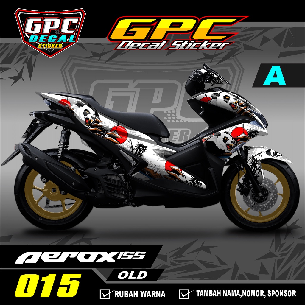Decal Sticker Variasi Fullbody Yamaha Aerox 155 Old 015-Dekal Stiker Aerox Desain panda GPC