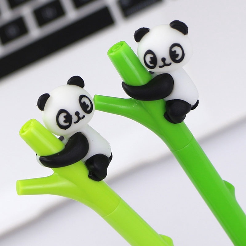 Green Bamboo Panda Gel Pen Writing Pens Stationery