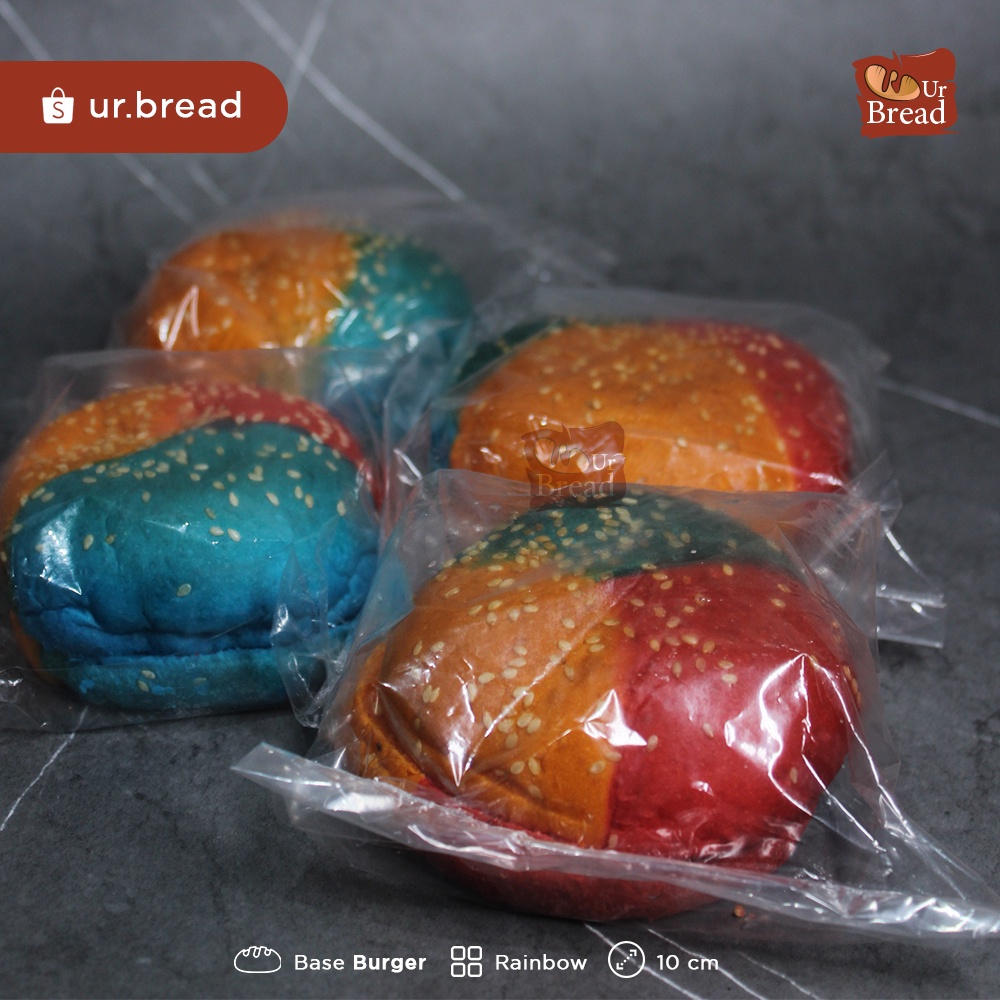 Roti Burger Rainbow 10cm | Base Burger 10cm Rainbow